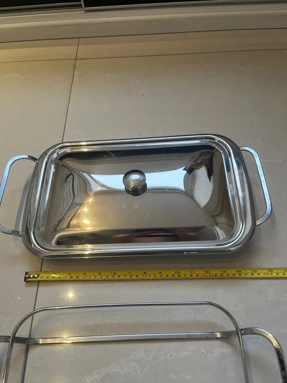 02 Suporte travessas com tampa Brinox novo - Foto 3