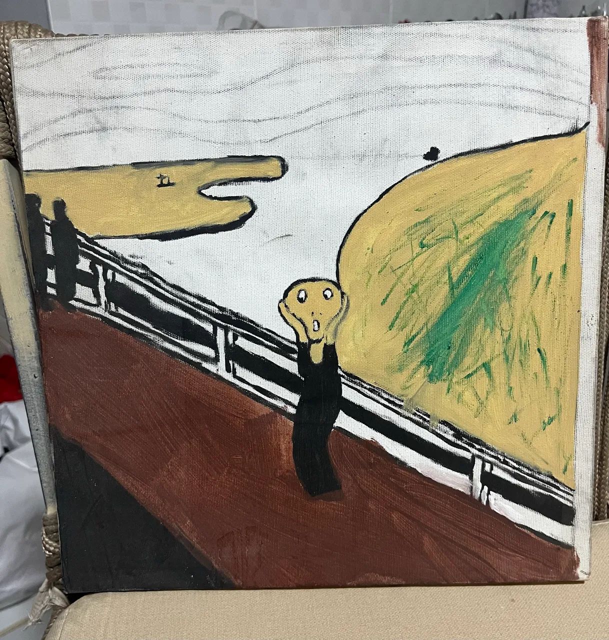 Quadro pintado a mão 