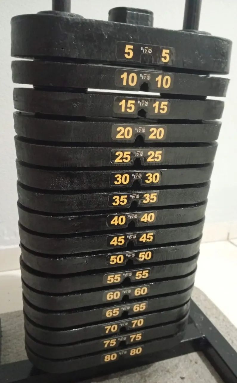 Conjunto de Pesos para aparelhos 80kg