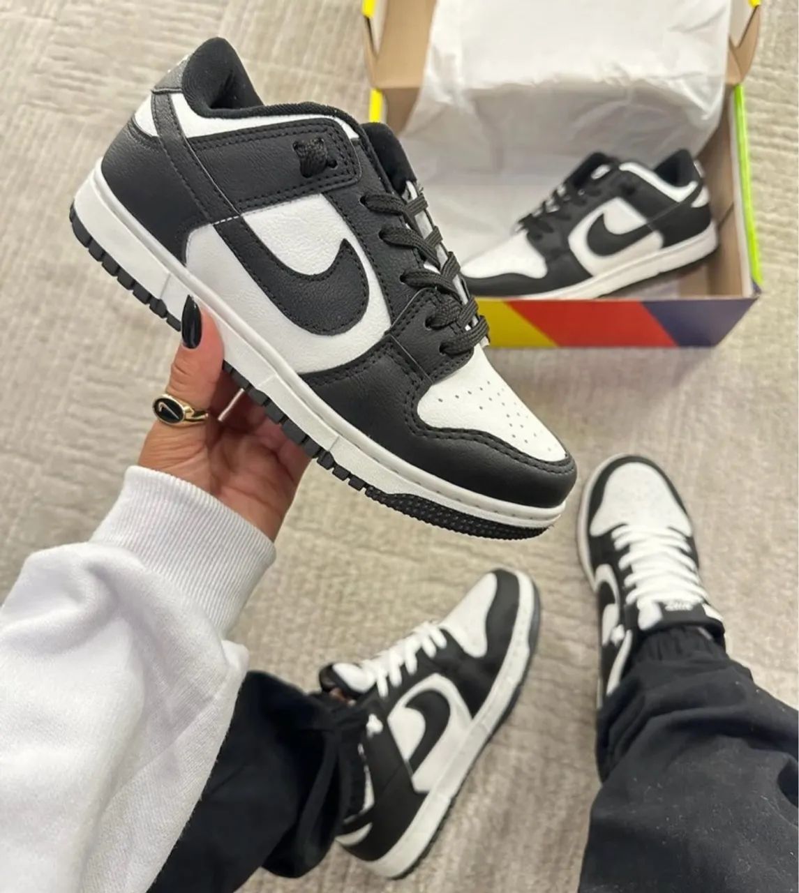 Nike Dunk Low - Branco e Preto