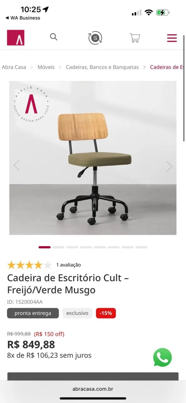Cadeira de Escritório Cult - Foto 4