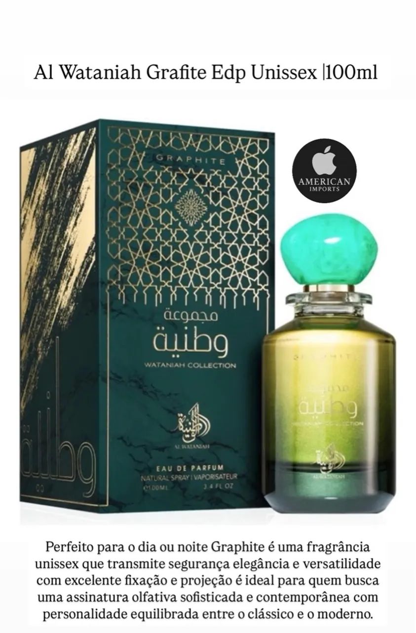 Perfume Al Wataniah Graphite - Árabe