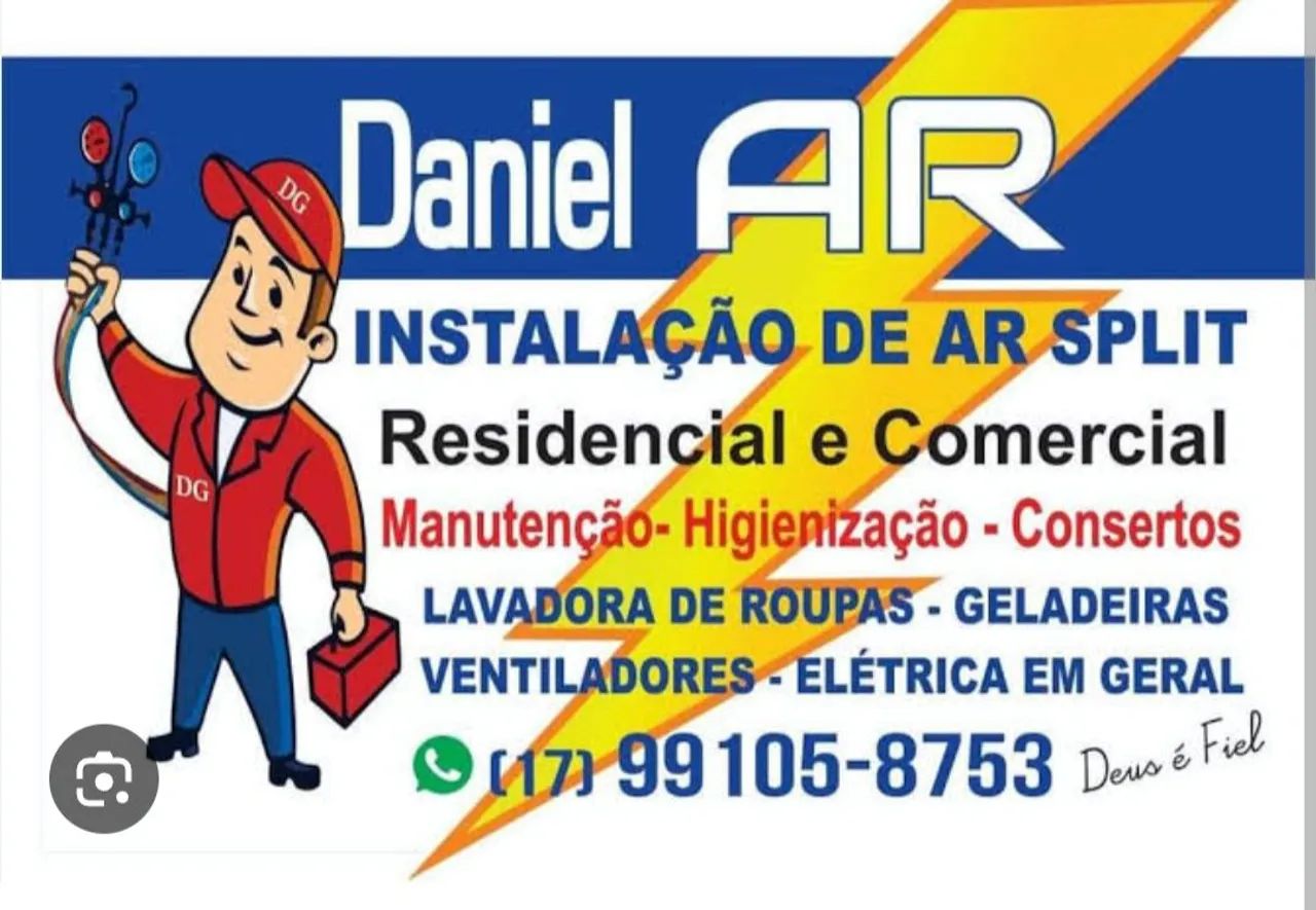 Instalação manutenção de ar condicionado geladeira máquina de lavar roupa 