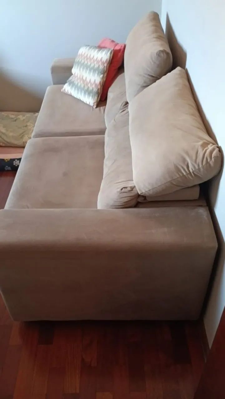 Sofá retrátil marrom 64316916711554120