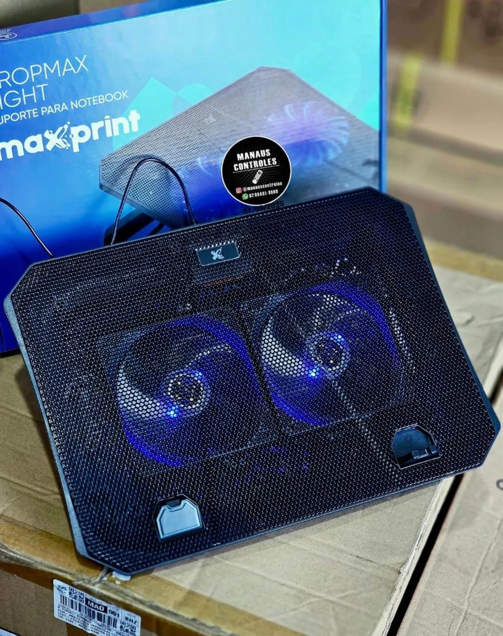 Suporte para notebook com 2 Fans Maxprint 