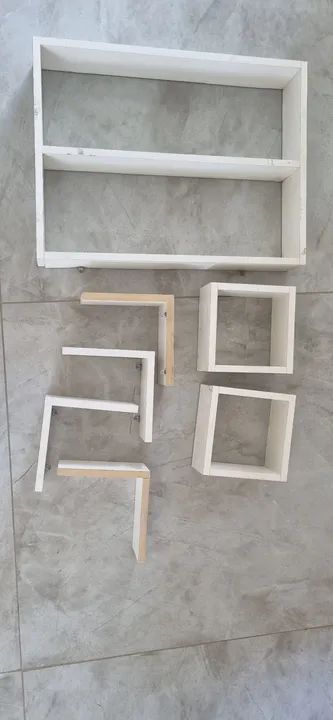 Vendo 3 Nichos + 4 Prateleiras de Canto em L MDF branco  - Foto 5