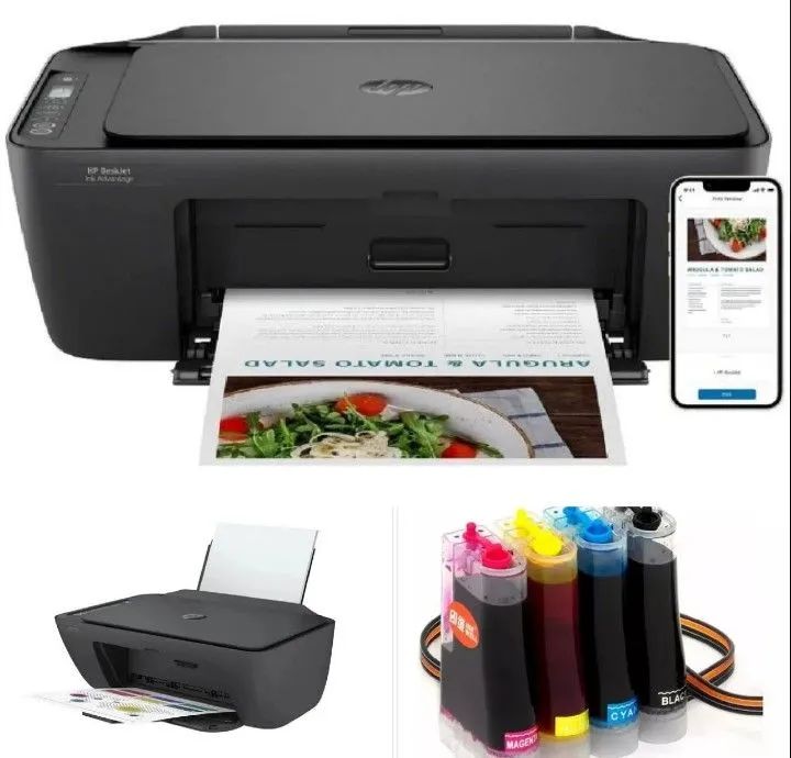 Impressora  multifuncional com Wi-Fi e bulk ink 