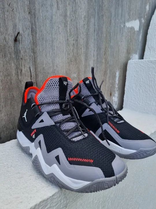 Tênis de basquete Nike Jordan Westbrook One Take, Black/White-cement Grey