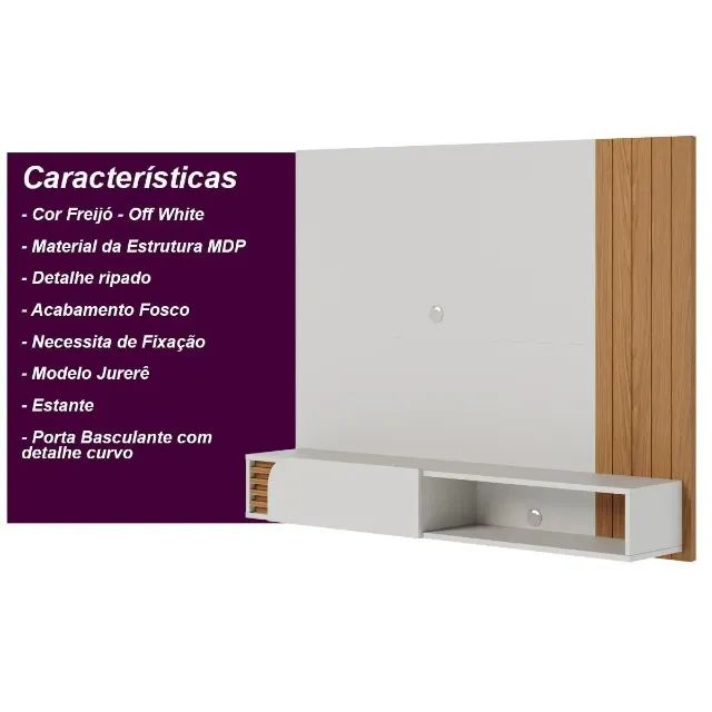 Painel Home Suspenso Jurerê - Sofisticação e Funcionalidade para Sua Sala - Foto 4