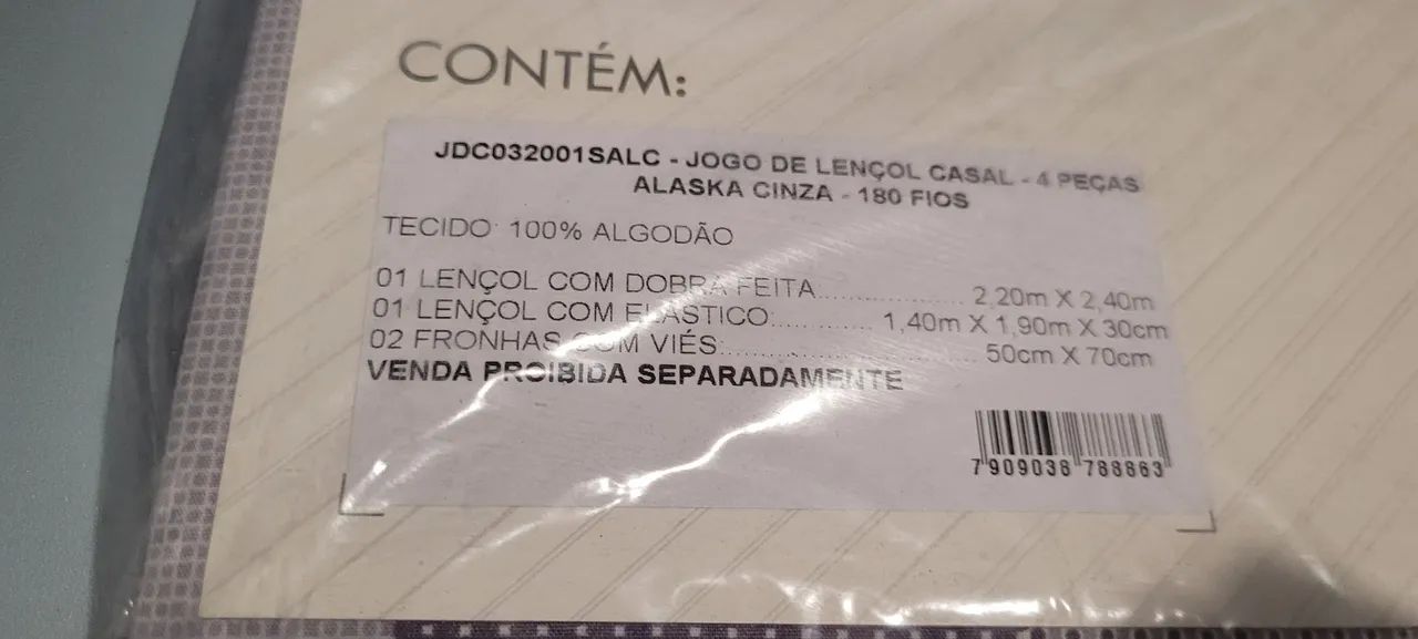 100% algodão 180 fios jogo cama casal urban novo - Foto 2