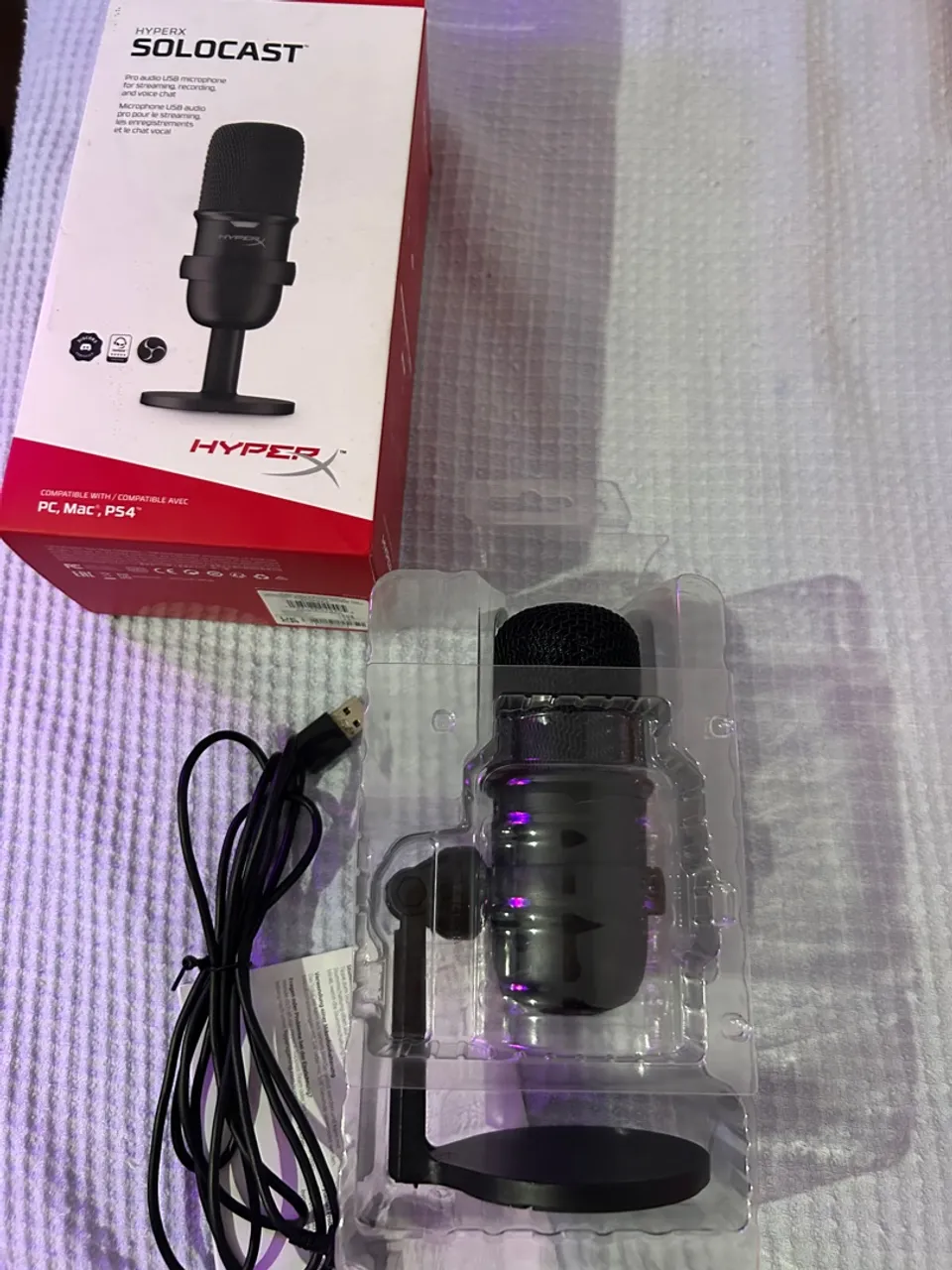 Microfone HyperX SoloCast BEM CONSERVADO
