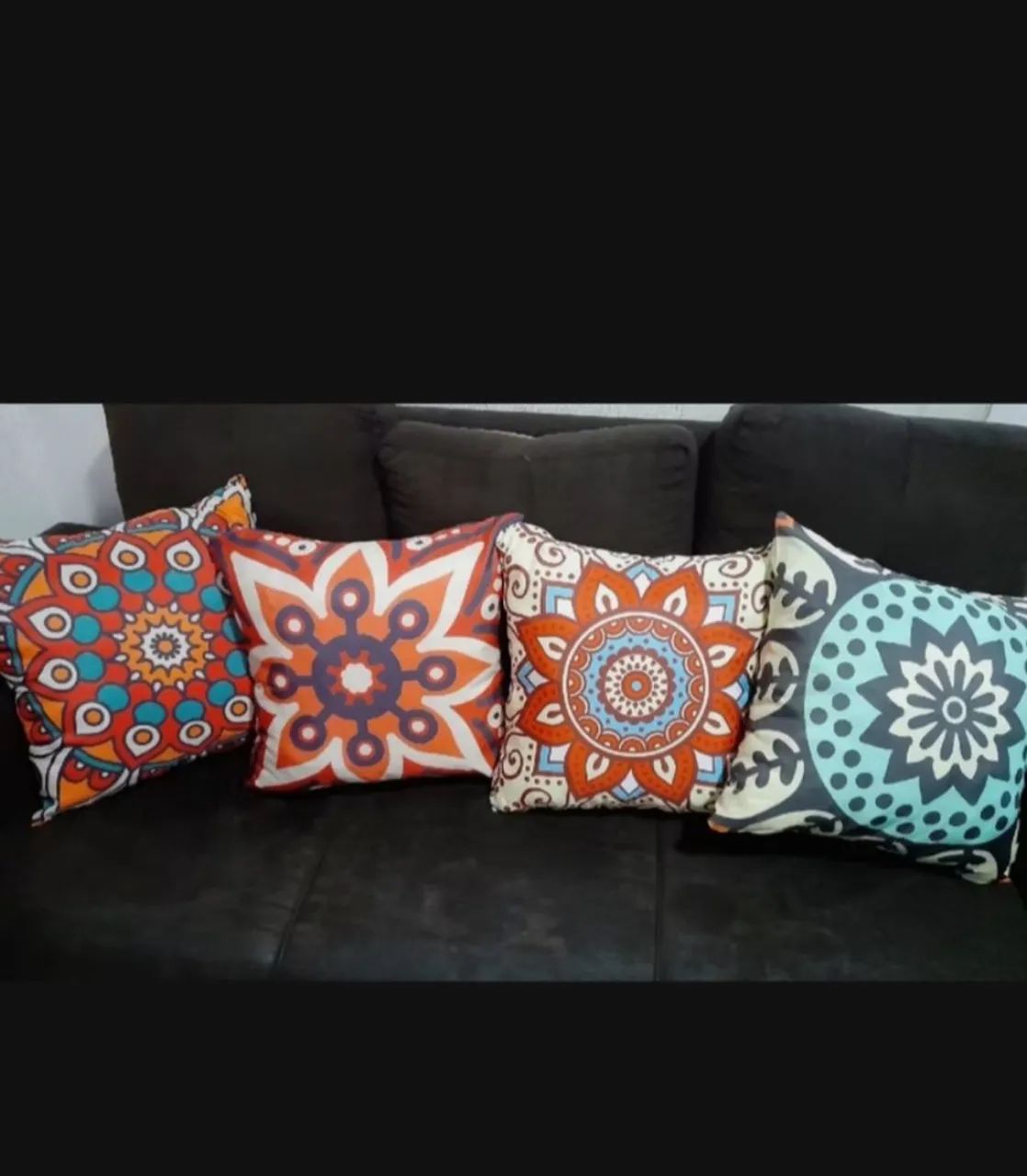 Jogo de 4 Capas para Almofadas Decorativas Mandala - Foto 2