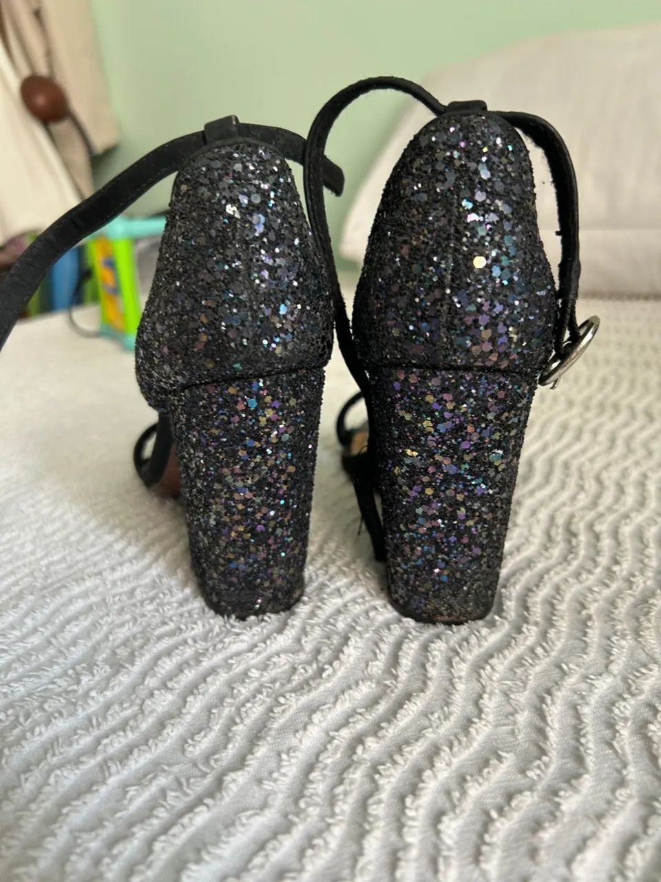 Sandália Glitter Preta da Schütz -  - Foto 2