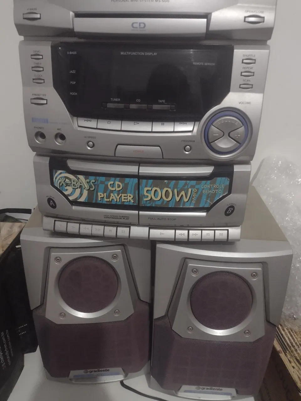 Som Gradiente 500W Só funciona Rádio
