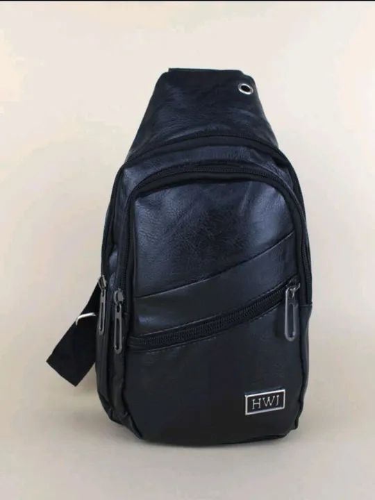 Bolsa lateral Shoulder Bag Mochila de Couro Transversal