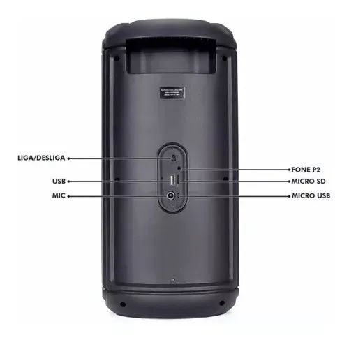 Caixa de Som Bluetooth Grasep D-4233 20W RMS - WZetta - Foto 3