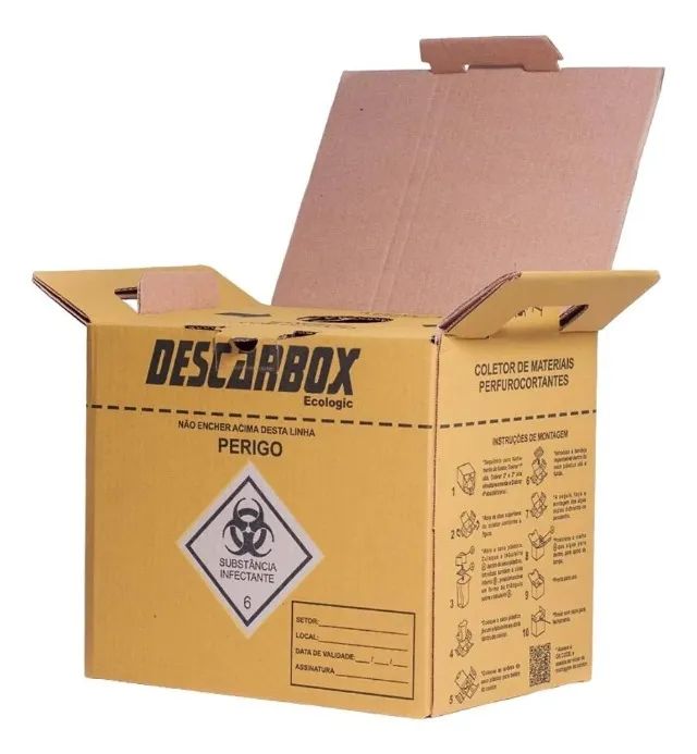 Coletor de material Perfuro Cortante descarbox Ecologic 3 Litros  - Foto 3