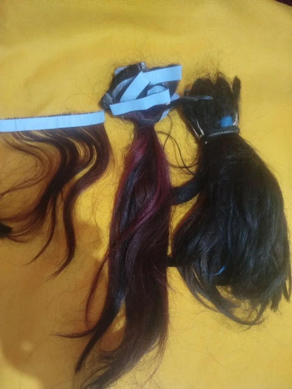 Cabelo Humano preto e mesclado 254 gramas com 35cm. - Foto 2