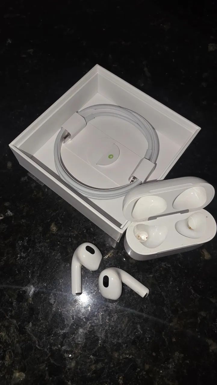 AirPods 3ª Geração Original Apple Completo com Caixa - Fones de