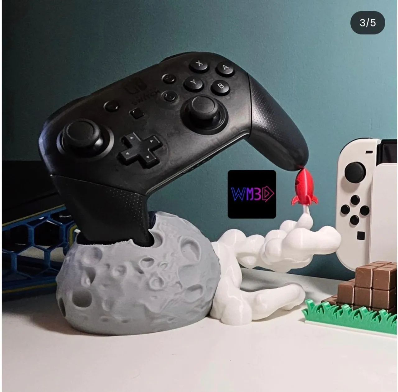 Nintendo Switch OLED branco desbloqueado + Pro controller  + dock temático - Foto 3