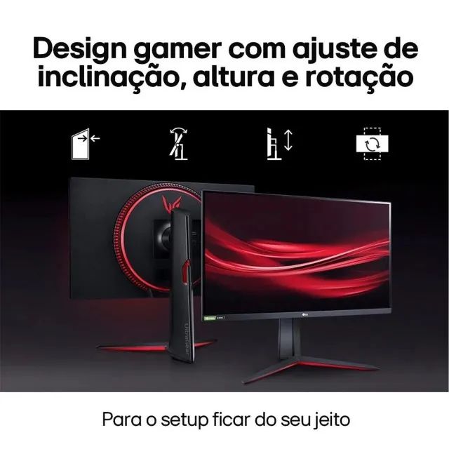Monitor LG Ultragear 27" IPS 144hz Muito Novo - Foto 5