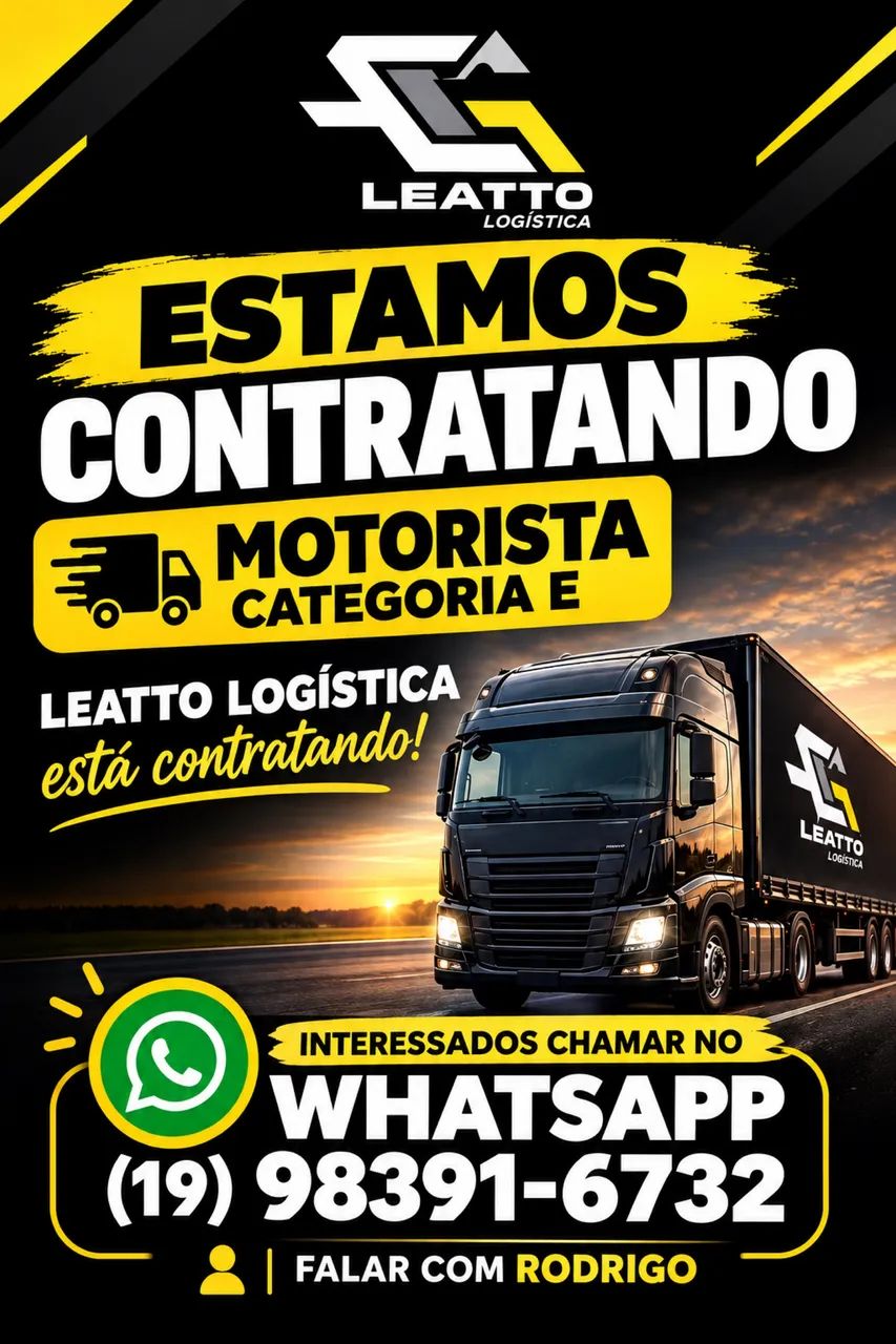 Estamos Contratando Motorista Categoria E