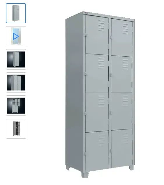 guarda volume com 8 portas pequenas