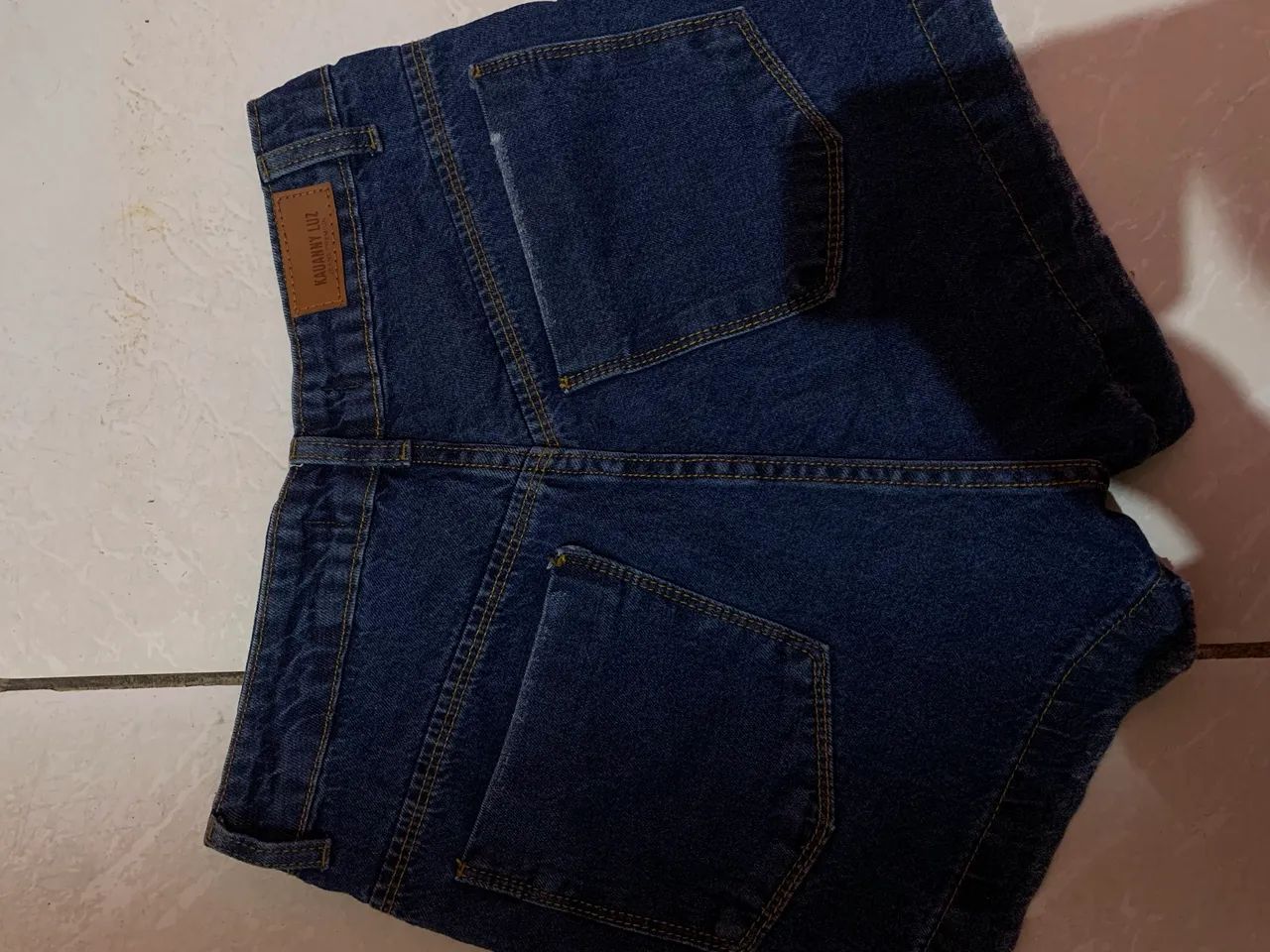 Short jeans azul escuro - Foto 2