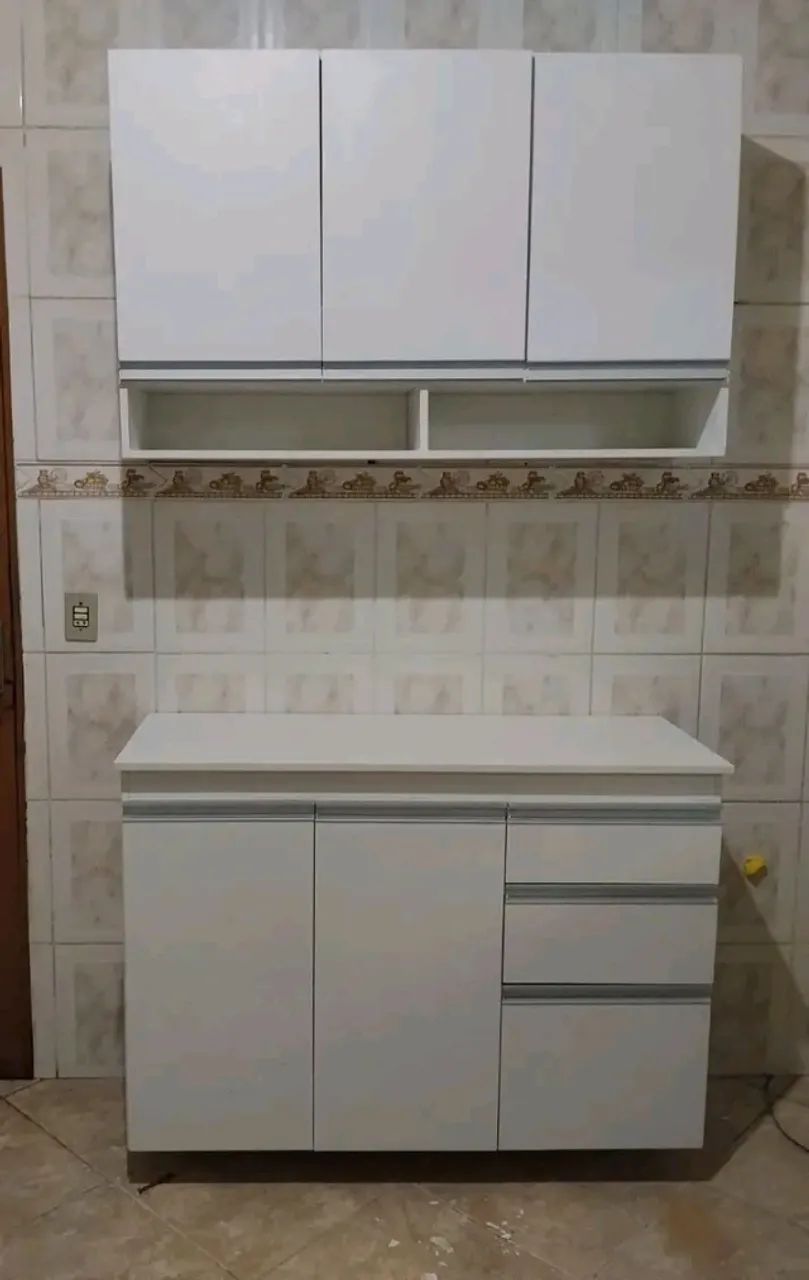 ARMÁRIO AÉREO+ BALCÃO MULTIUSO MDF NOVO  - Foto 2