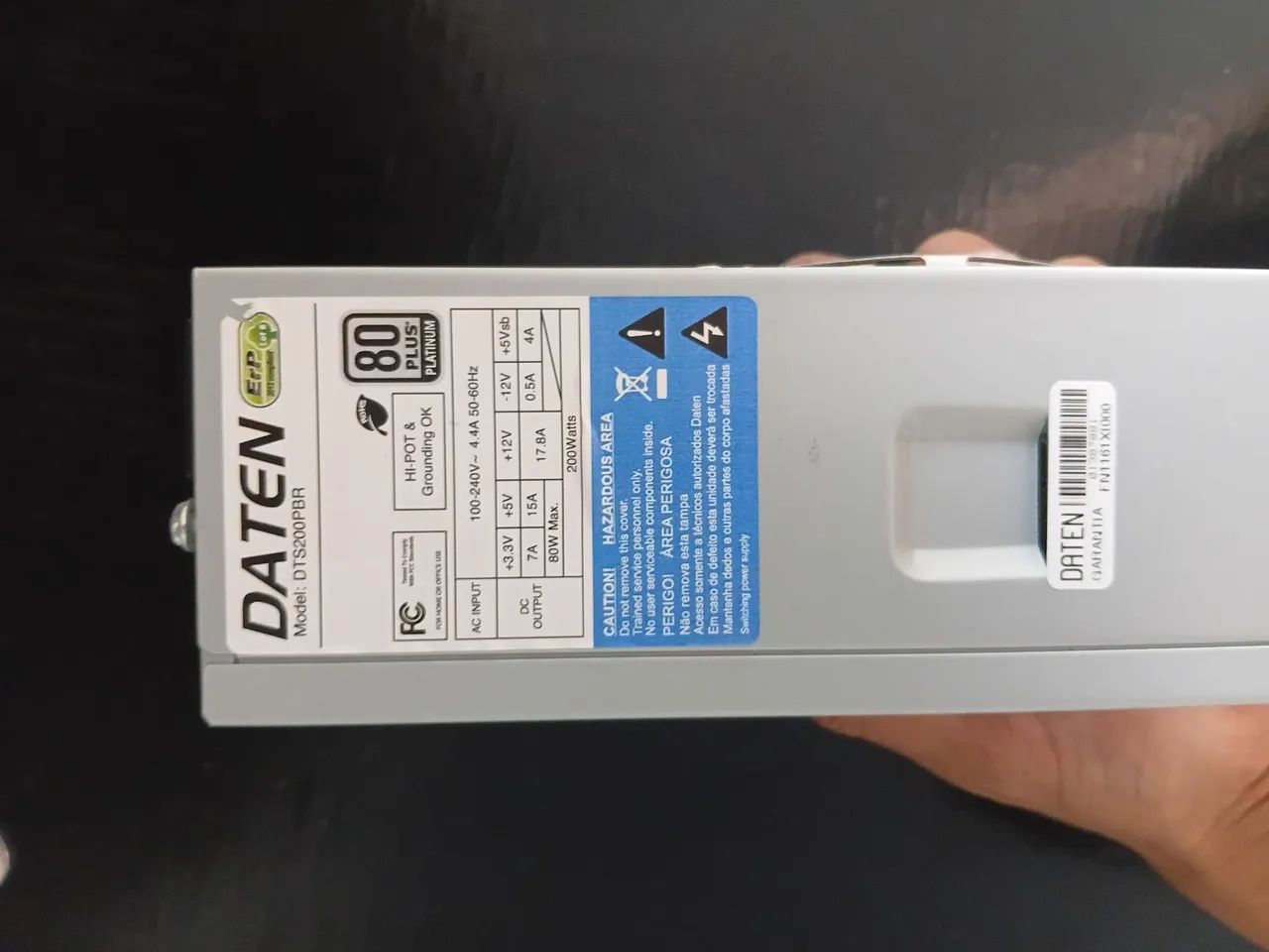 Fonte Daten 200W 80 Plus Platinum 6/8 Pinos - Foto 3