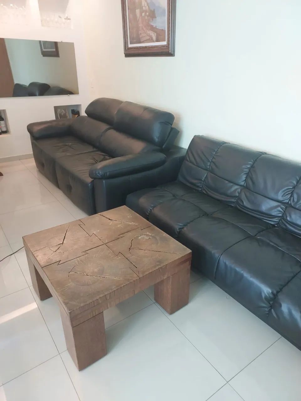 Mesa de centro madeira maciça 