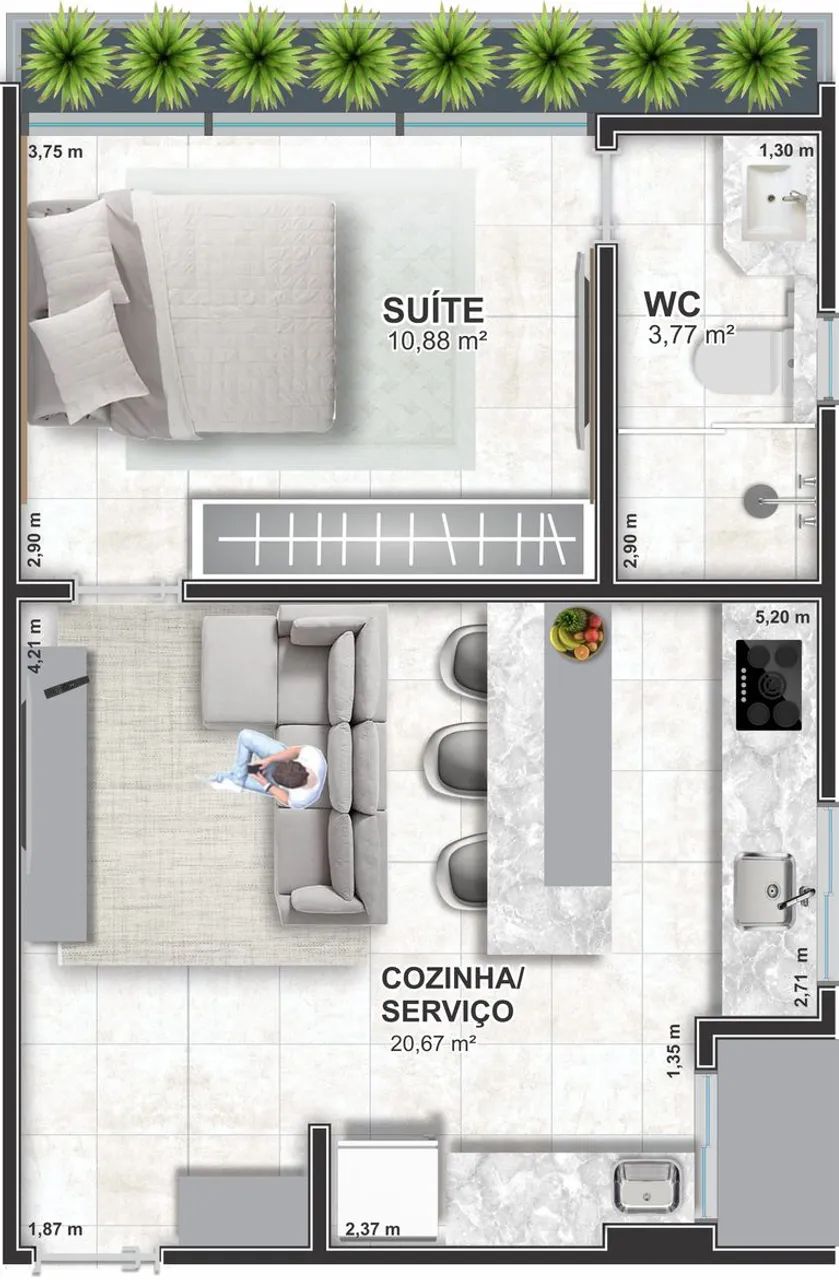 Apartamentos Studios - FINANCIADO MINHA CASA MINHA VIDA - Foto 3
