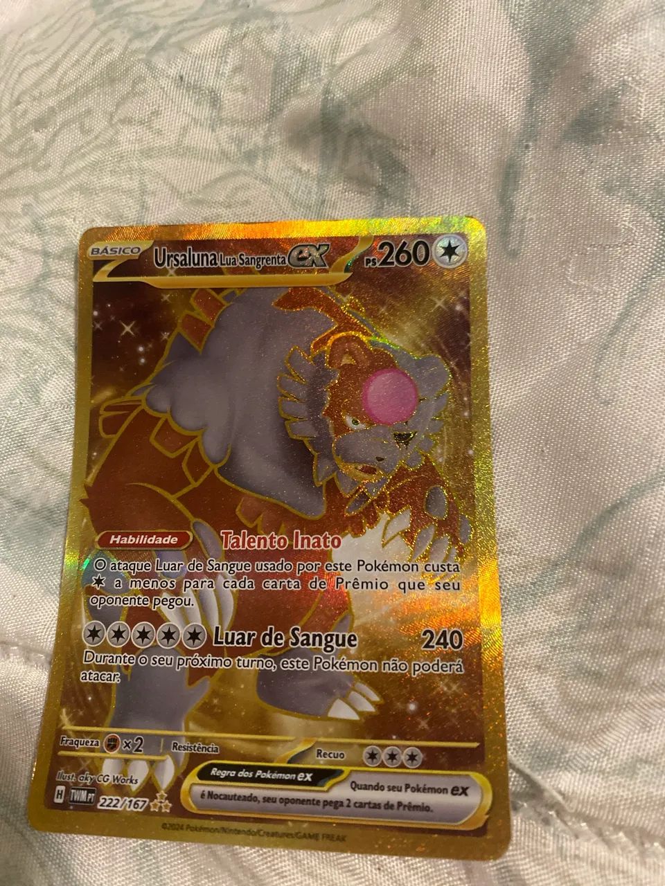 Carta Pokémon ursaluna lua sangrenta 