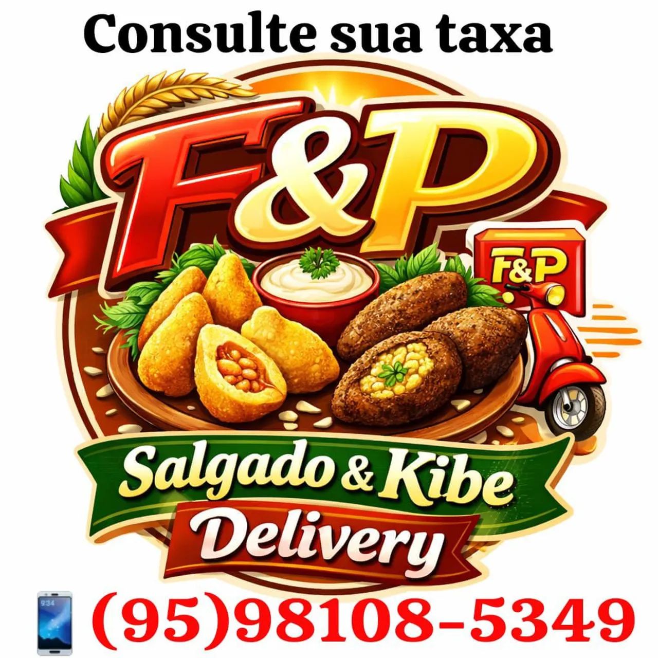 Salgado para consumo e para revenda 