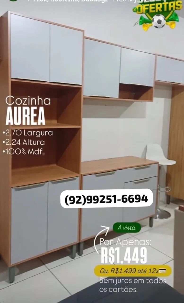 Armário de cozinha completo aurea