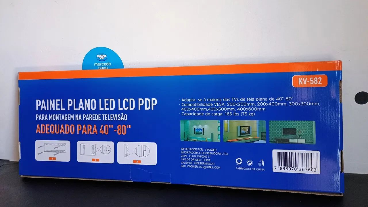 Suporte fixo de parede para TVs de 40" até 80" polegadas / OFERTA IMPERDÍVEL  - Foto 3