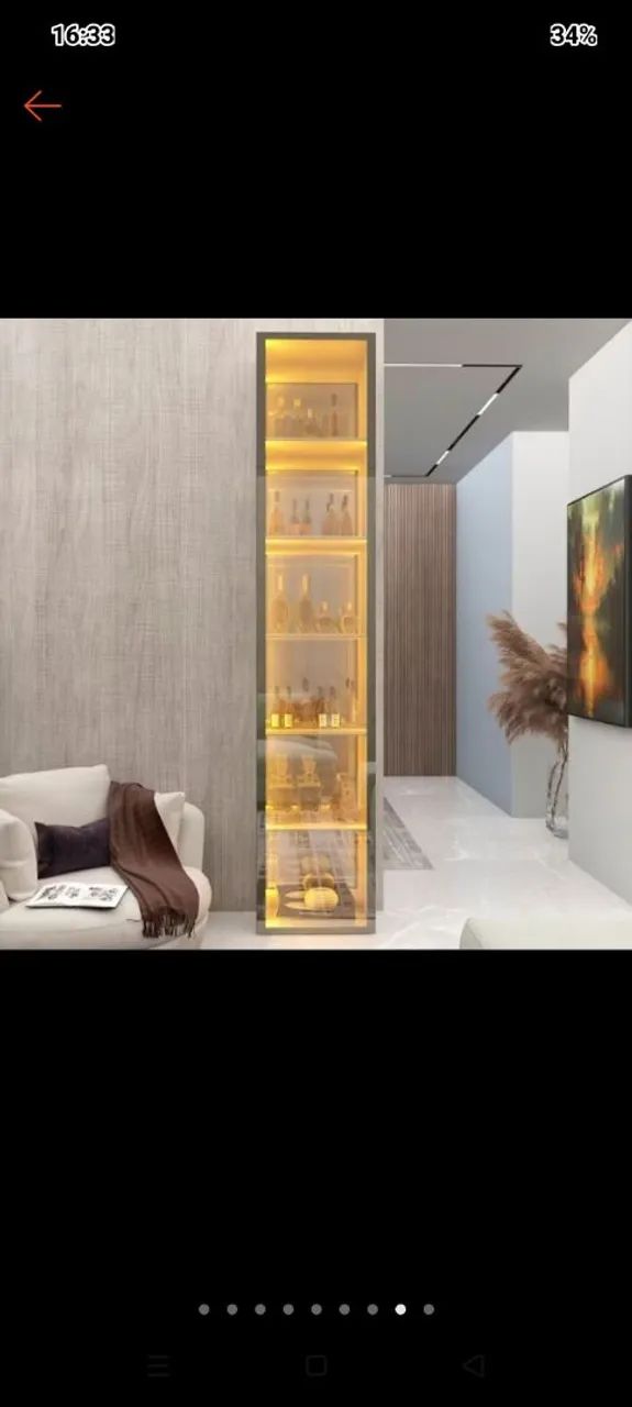 Cristaleira 100% MDF com led - Foto 2