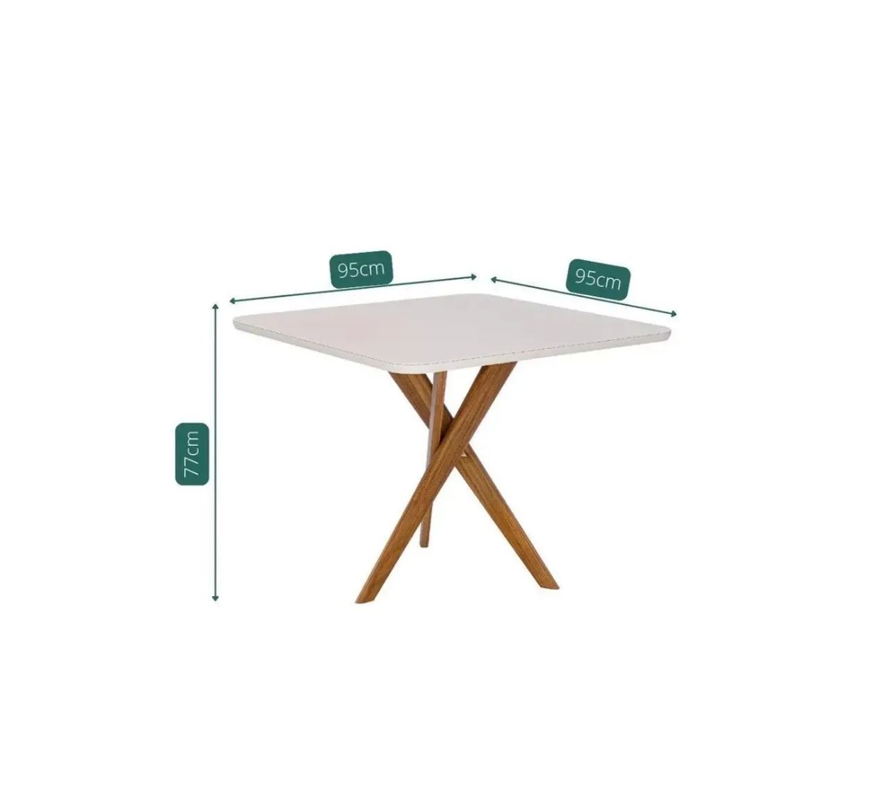 Conjunto mesa 4 cadeiras com vidro - Foto 2