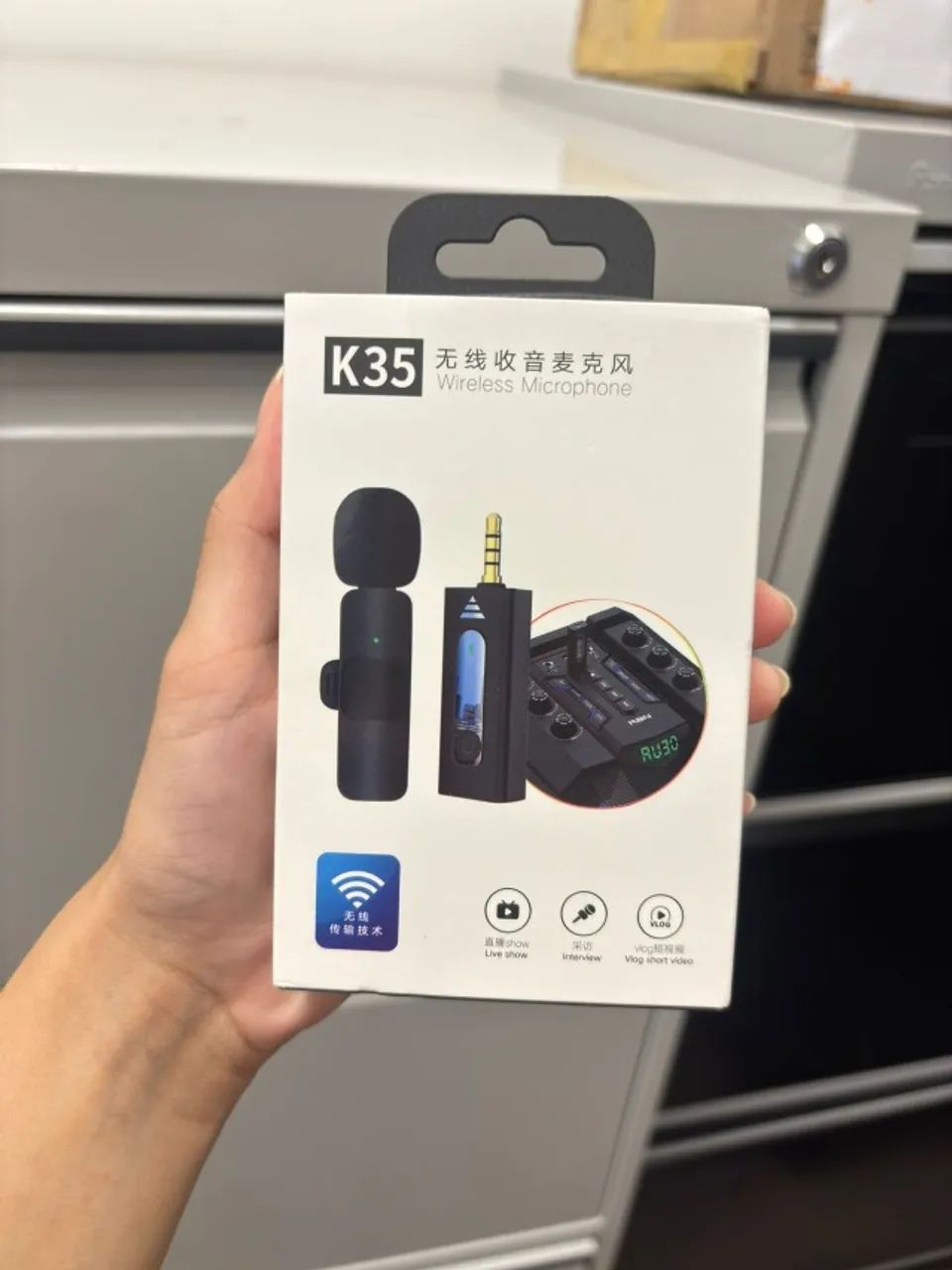? Microfone Sem Fio K35 - Novo, nunca usado
