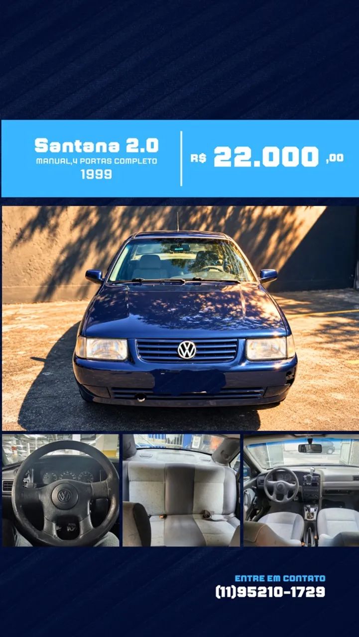 Volkswagen Santana 2.0 MI 2P E 4P 1999