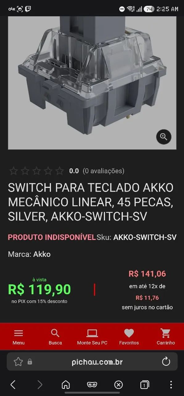 Switchs Mecânico Akko CS Silver (90 PÇs) - Foto 5