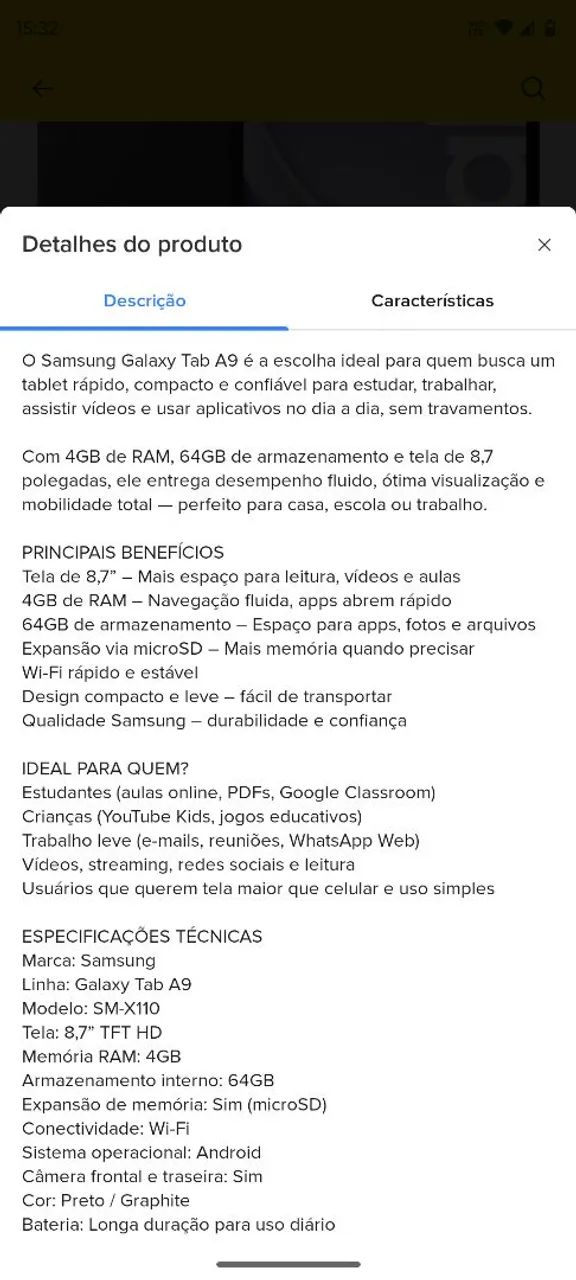 Vende - se Tablet Samsung Galaxy Tab A9 Sm-x110 64gb - Foto 2