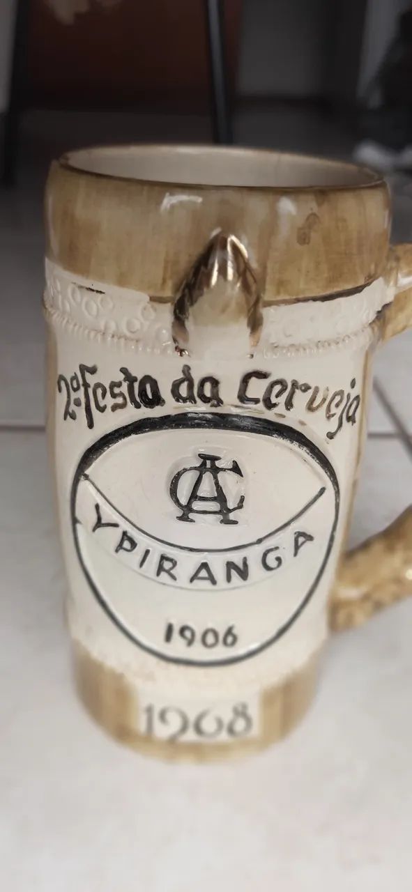 Caneca de Chopp antiga CA Ipiranga 1968