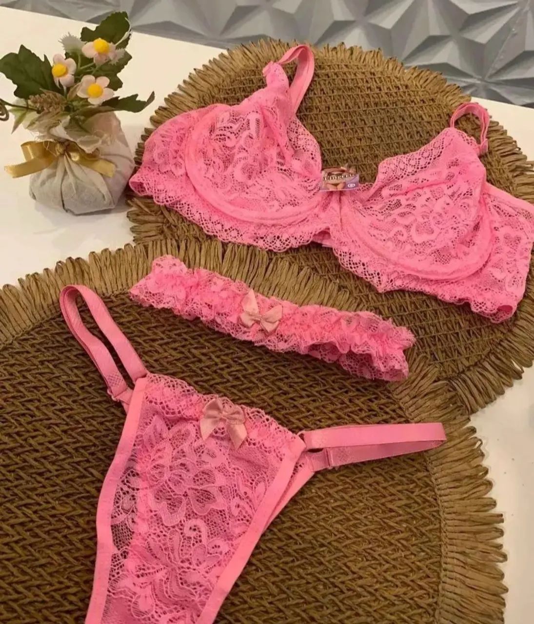 Lingerie regulável conjunto sexy 