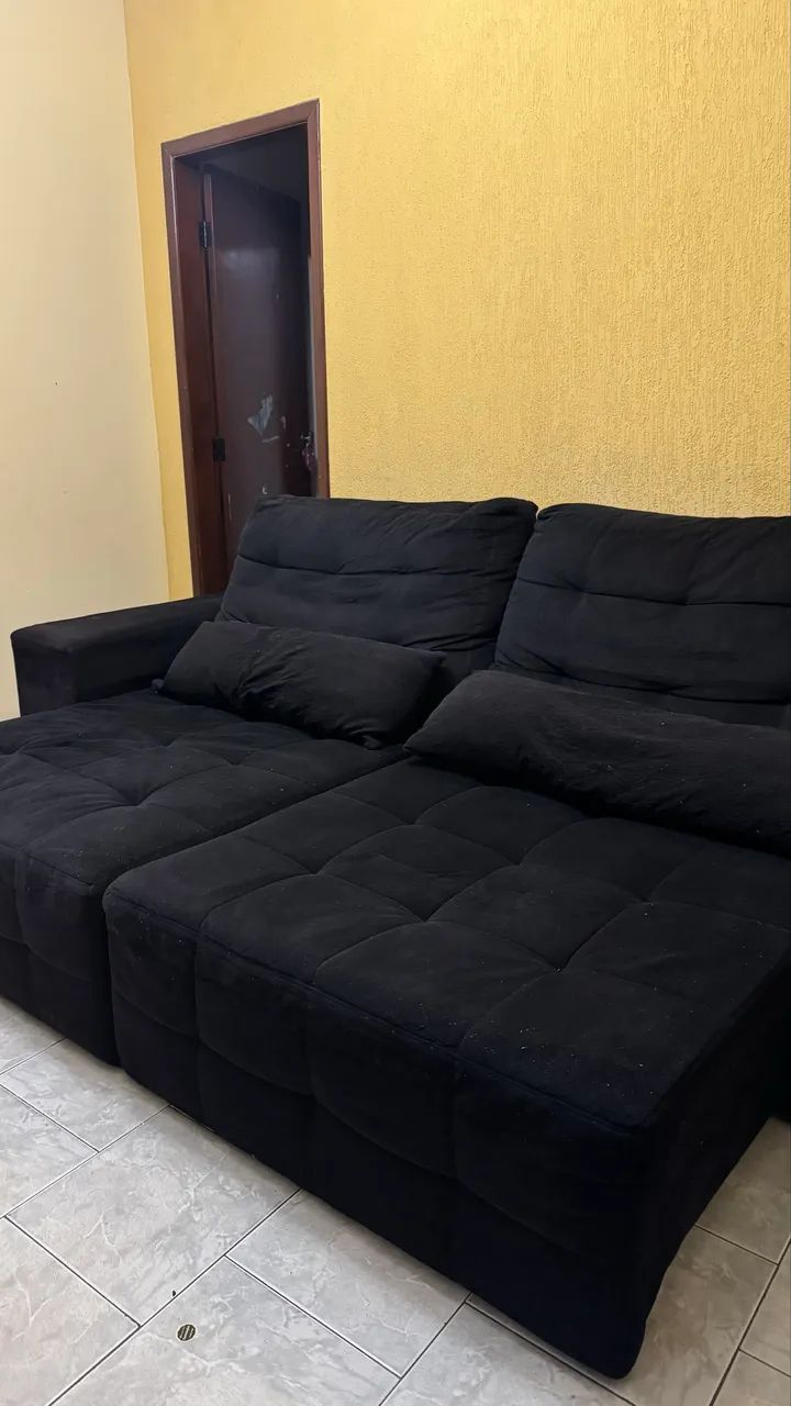 Sofá cama Preto Usado433926760343152641