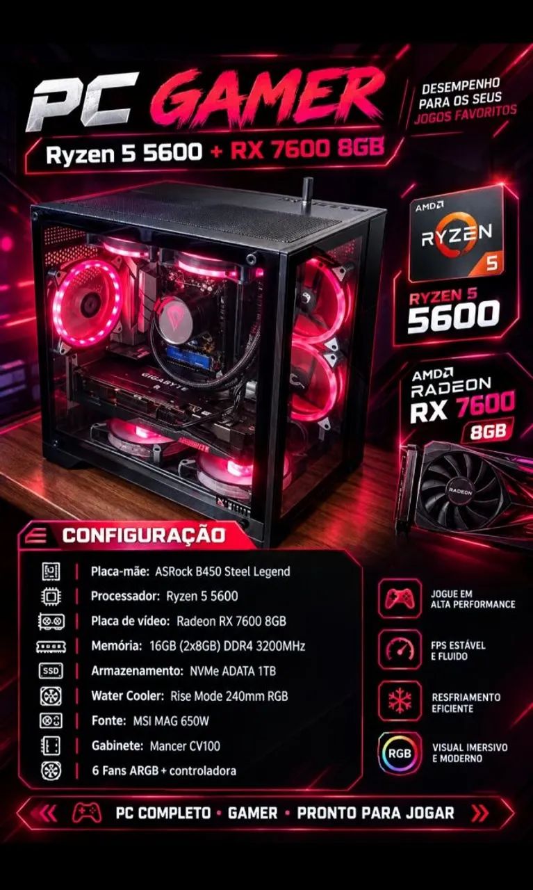 PC GAMER RYZEN 5 - Foto 5