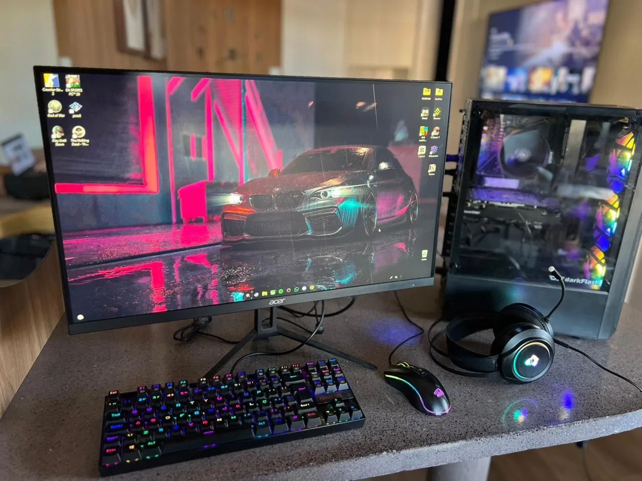 PC Gamer Ryzen 5 + RX 6600 + Monitor 27? 100Hz + Kit Gamer Completo ? - Foto 3