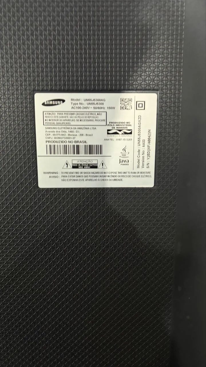Tv Samsung com problema de tela 