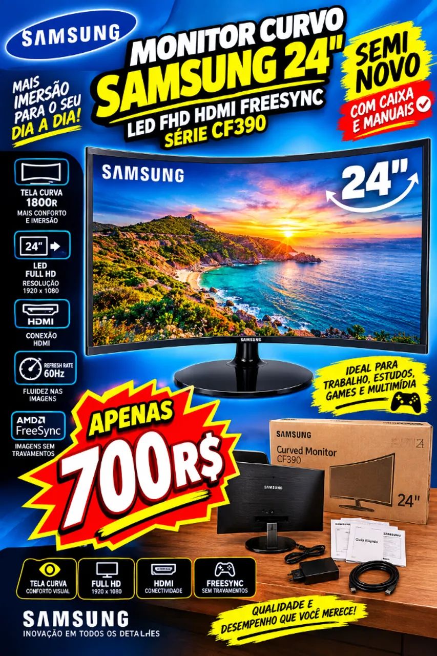 MONITOR CURVO SAMSUNG 24 
