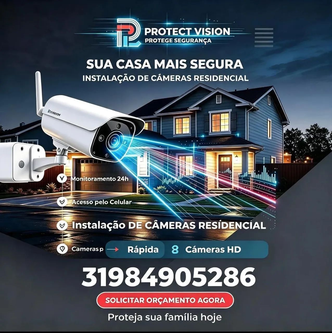 INSTALAÇÃO DE CÂMERAS SEGURANÇA 